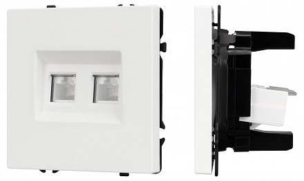 Розетка двойная Ethernet RJ-45 без рамки NOBE 054312(1)