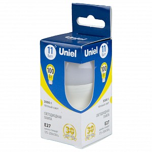 Лампа светодиодная [LED] Uniel E27 11W 3000K