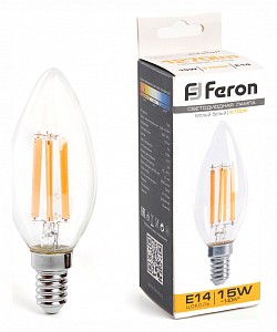 Лампа светодиодная [LED] Feron E14 15W 2700K