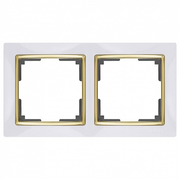 

Рамка на 2 поста Snabb WL03-Frame-02-white-GD, Snabb WL03-Frame-02-white-GD