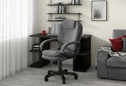 Кресло Home 668, серый, велюр