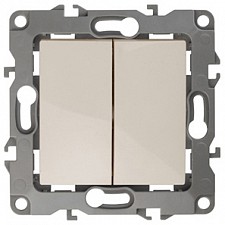 Переключатель двухклавишный без рамки Эра 12 12-1004-02