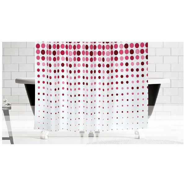 

Штора для ванной (180x200 см) Drop, Белый;красный, (180x200 см) Drop
