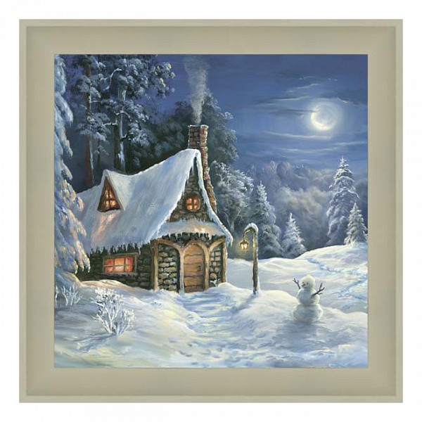 

Картина (49х49 см) Зимняя ночь BE-103-131, Бежевый;голубой, (49х49 см) Зимняя ночь BE-103-131