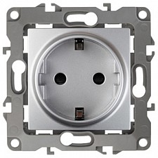 Розетка с заземлением, без рамки Эра 12 12-2001-03