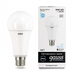 Лампа светодиодная [LED] Gauss E27 25W 6500K