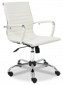 Кресло офисное Urban-Low, белый, кожа искусственная