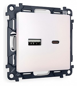 Розетка 2хUSB type A и C без рамки Quant MA211010