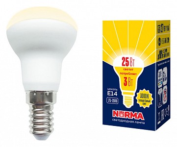 Лампа светодиодная [LED] Volpe E14 3W 3000K