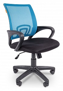 Компьютерное кресло Chairman 696, голубой, черный, текстиль, сетка