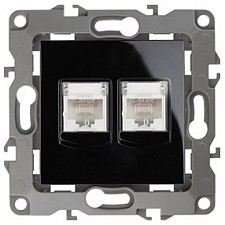 Розетка двойная Ethernet RJ-45 без рамки Эра 12 12-3108-06