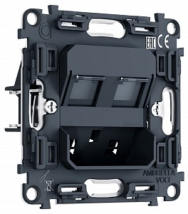 Механизм розетки телефонной RJ-11 со шторкам VM PR189