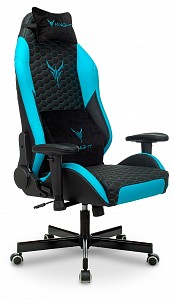 Игровое кресло , голубой, черный, экокожа