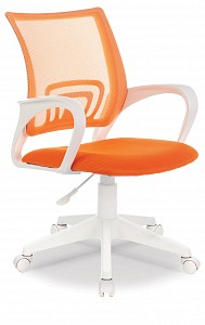 Кресло офисное , оранжевый, текстиль, ткань-сетка