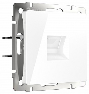 Розетка Ethernet RJ-45 и со шторками, без рамки белый W5120101