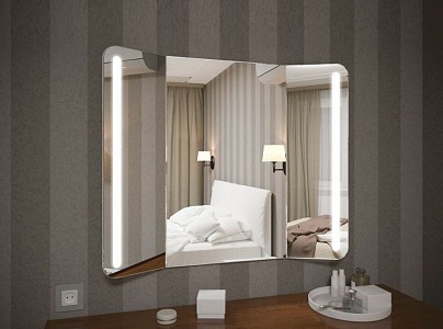 Зеркало настенное с подсветкой (100x80 см) Trento AM-Tre-1000-800-DS-F
