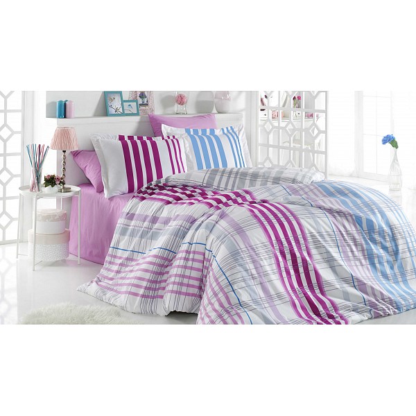 

Комплект полутораспальный STRIPE, Белый;бирюзовый;фуксия, STRIPE