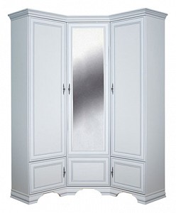 Шкаф 5-ти дверный Кентаки белый, зеркальный 