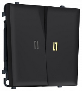 Выключатель двухклавишный с подсветкой без рамки MS MS984010