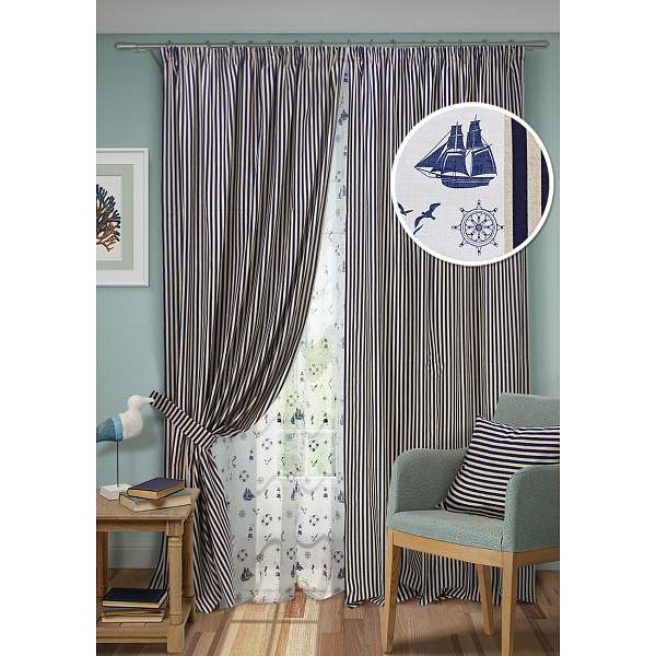 

Комплект штор (272х270 см) Neptune-ST, Бежевый;синий, (272х270 см) Neptune-ST