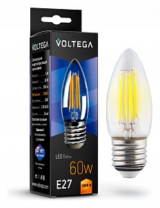 Лампа светодиодная [LED] Voltega E27 6W 2800K