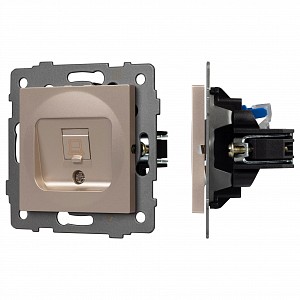 Розетка Ethernet RJ-45 и со шторками, без рамки SCT 49849