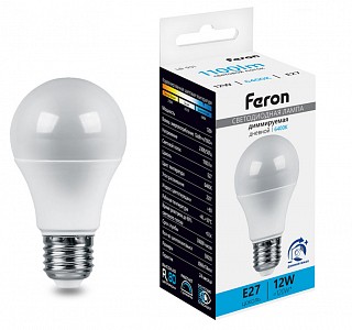 Лампа светодиодная [LED] Feron E27 12W 6400K