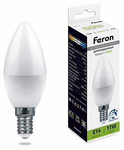 Лампа светодиодная [LED] Feron E14 11W 4000K