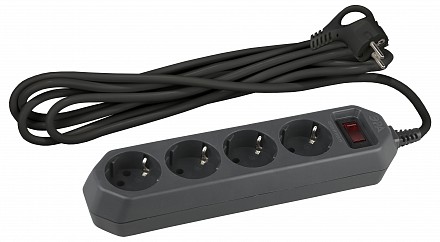 Удлинитель с выключателем  USF-M-4es-1.5m-B