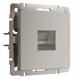 Розетка Ethernet RJ-45 и со шторками, без рамки дымчатый W1281004