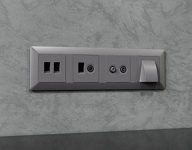 Накладка для ТВ-розетки и RJ-11 или RJ-45 ALFA AP5125