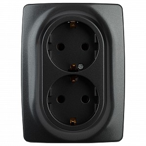 Розетка двойная с заземлением Эра 12 12-2106-05 Розетка двойная с заземлением Эра 12 12-2106-05