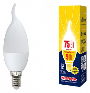 Лампа светодиодная [LED] Volpe E14 9W 3000K