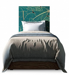 Кровать односпальная  коричневый, синий рисунок Print 41   