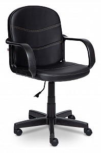 Кресло офисное , черный, искусственная кожа, ткань