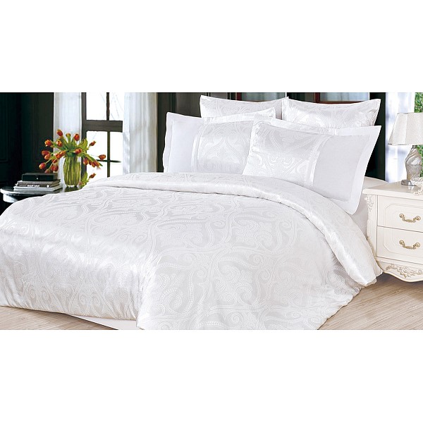 

Комплект семейный Satin jacquard, Белый, Satin jacquard