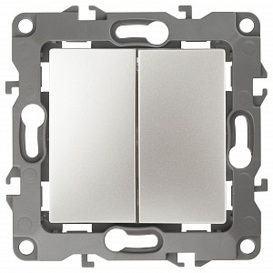 Переключатель двухклавишный без рамки Эра 12 12-1106-15