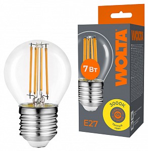 Лампа светодиодная [LED] Wolta E27 7W 3000K