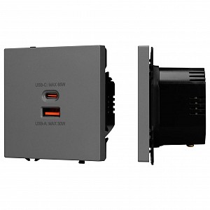 Розетка 2хUSB type A и C без рамки SCT 054319