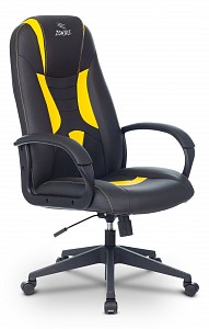 Геймерское кресло ZOMBIE 8, желтый, черный, кожа искусственная