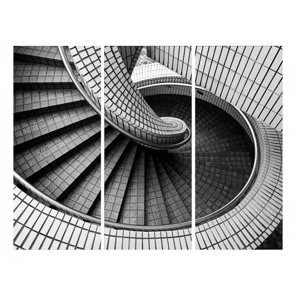 

Набор из 3 картин (90х90 см) Лестница спираль HE-107-131, (90х90 см) Лестница спираль HE-107-131, Серый