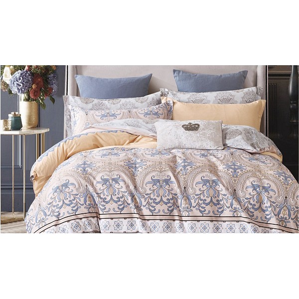 

Комплект евростандарт Satin lux, Satin lux, Бежевый;голубой