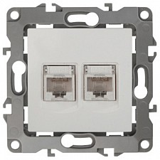 Розетка двойная Ethernet RJ-45 без рамки Эра 12 12-3108-01