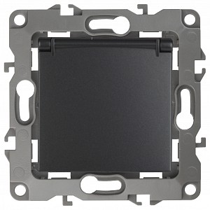 Розетка с заземлением и со шторкой, без рамки с крышкой Эра 12 12-2103-05 Розетка с заземлением и со шторкой, без рамки с крышкой Эра 12 12-2103-05