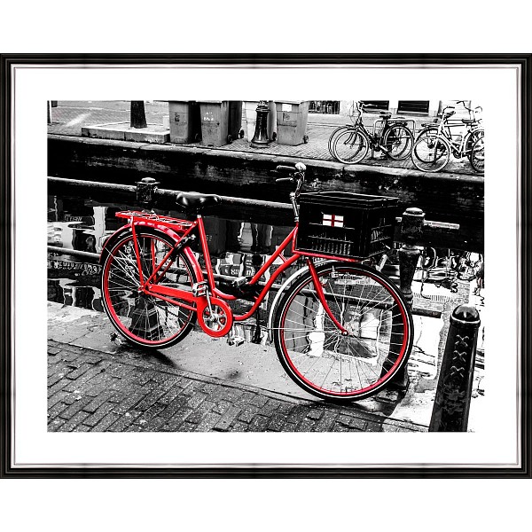 фото Картина (50х40 см) Красный велосипед BE-103-282 Ekoramka