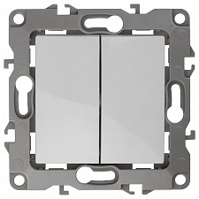 Переключатель двухклавишный без рамки Эра 12 12-1106-01