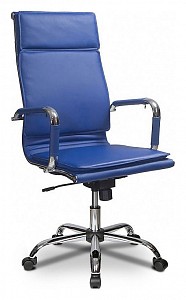 Компьютерное кресло , синий, кожа искусственная