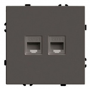 Розетка двойная Ethernet RJ-45 Эмили 49926