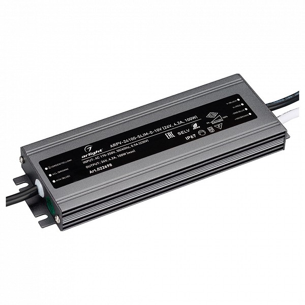 

Блок питания 24В 100Вт ARPV-24100-SLIM-0-10V (24V, 4.2A, 100W), 24В 100Вт ARPV-24100-SLIM-0-10V (24V, 4.2A, 100W)