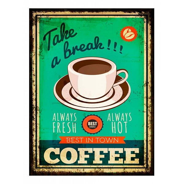 

Картина (70х90 см) Take a break ME-105-109, (70х90 см) Take a break ME-105-109, Бирюзовый